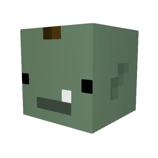 potastis Minecraft avatar head, 3D render