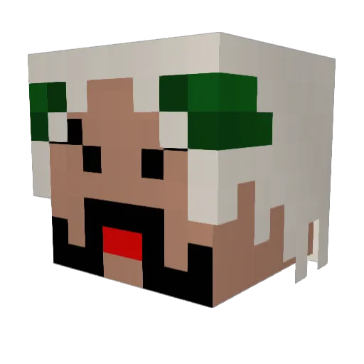 potaterian Minecraft avatar head, 3D render