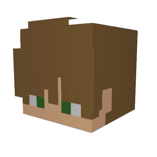potato6583 Minecraft avatar head, 3D render
