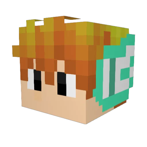 potato8447 Minecraft avatar head, 3D render