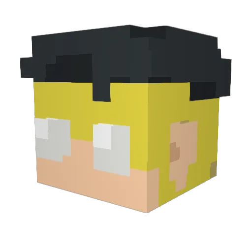 potato_monke Minecraft avatar head, 3D render