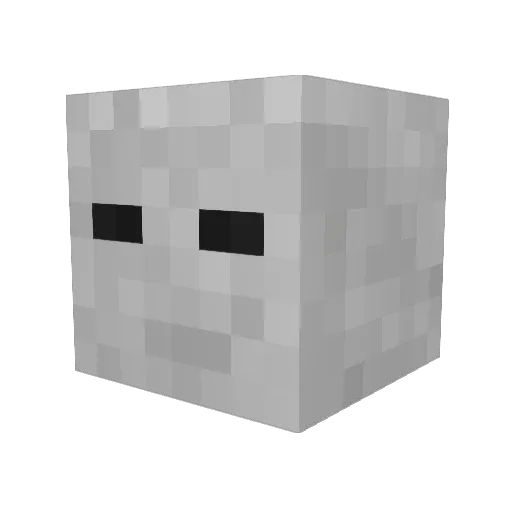 potato_noir Minecraft avatar head, 3D render