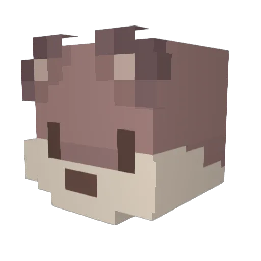 potatobot3000 Minecraft avatar head, 3D render