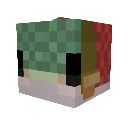 potatocream_ Minecraft avatar head, 3D render