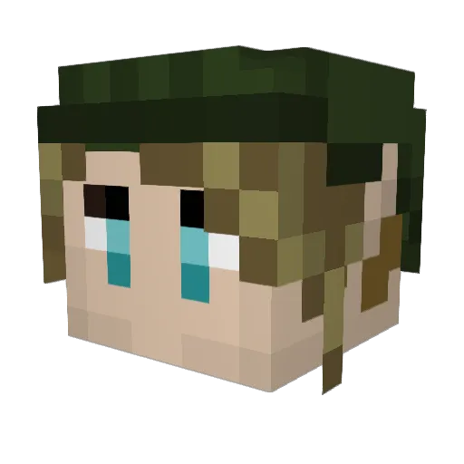 potatodogcat Minecraft avatar head, 3D render