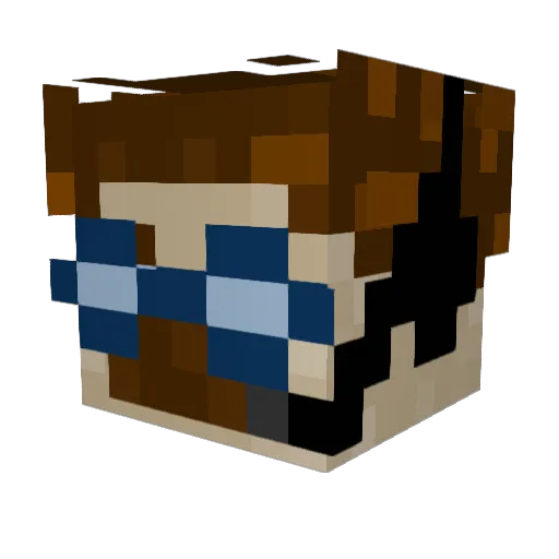 potatofaris Minecraft avatar head, 3D render