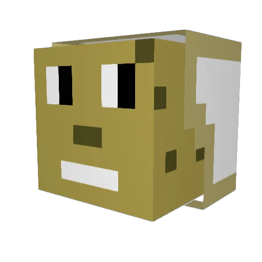 potatogod2013 Minecraft avatar head, 3D render