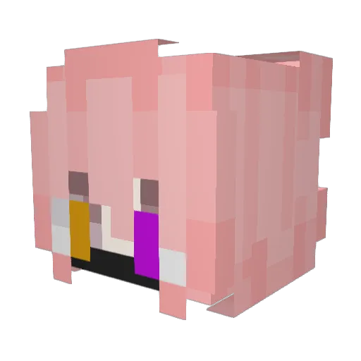 potatoiee Minecraft avatar head, 3D render
