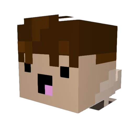 potatokek Minecraft avatar head, 3D render