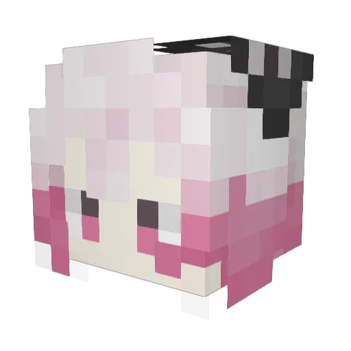potatoleren Minecraft avatar head, 3D render