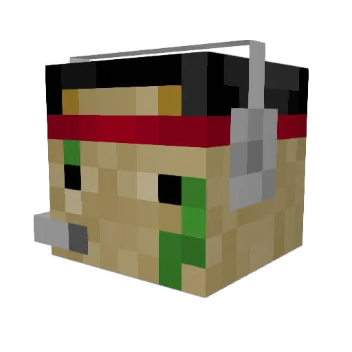 potatolunchyum Minecraft avatar head, 3D render
