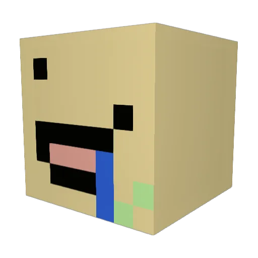 potatoooemmm Minecraft avatar head, 3D render