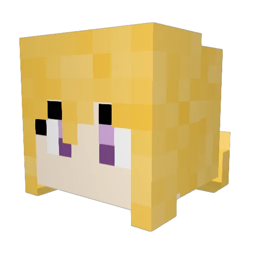 potatosoju Minecraft avatar head, 3D render