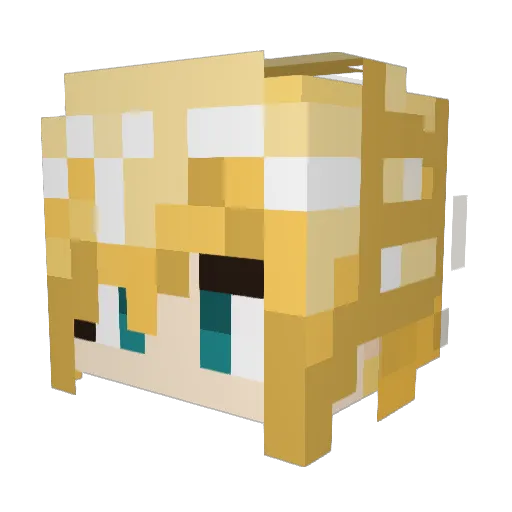 potatotchips Minecraft avatar head, 3D render