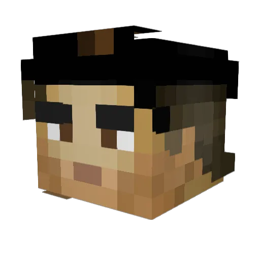 potatouss Minecraft avatar head, 3D render