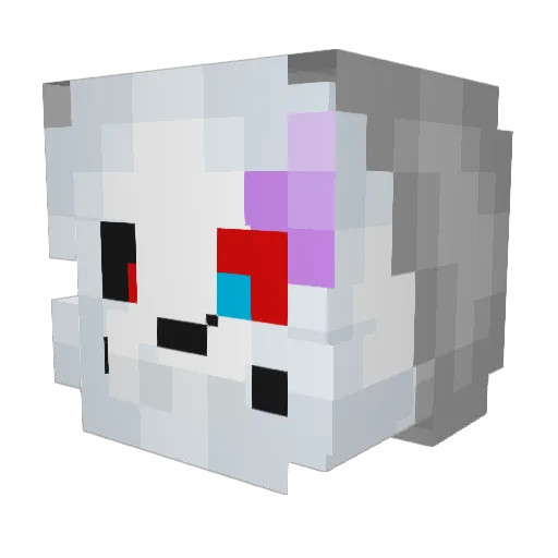 potdig Minecraft avatar head, 3D render