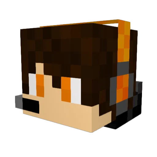 potechi819 Minecraft avatar head, 3D render