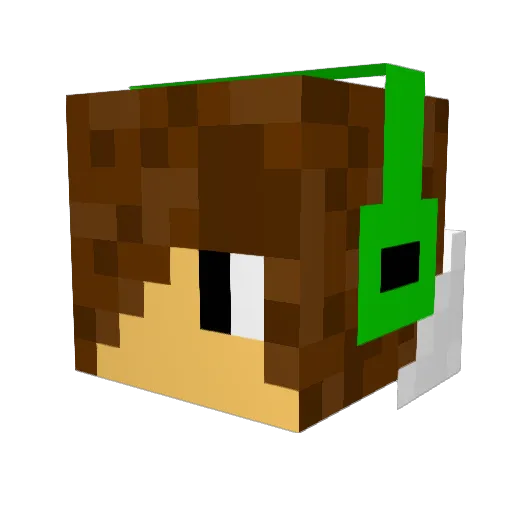 potemeika Minecraft avatar head, 3D render