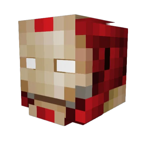 potency43 Minecraft avatar head, 3D render