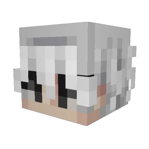 potengmaless Minecraft avatar head, 3D render
