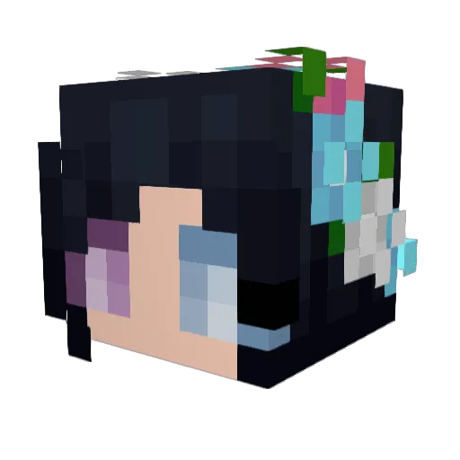 poter_13 Minecraft avatar head, 3D render