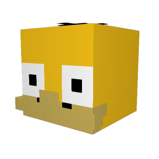 poteti4082 Minecraft avatar head, 3D render