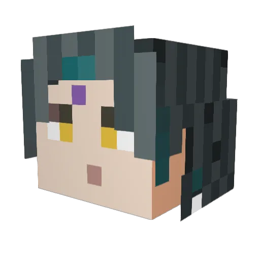poteto000 Minecraft avatar head, 3D render