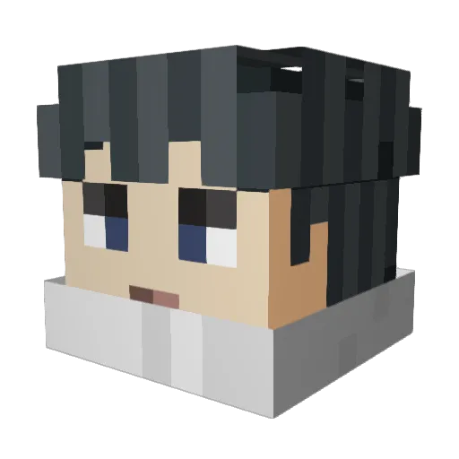 poteto99 Minecraft avatar head, 3D render