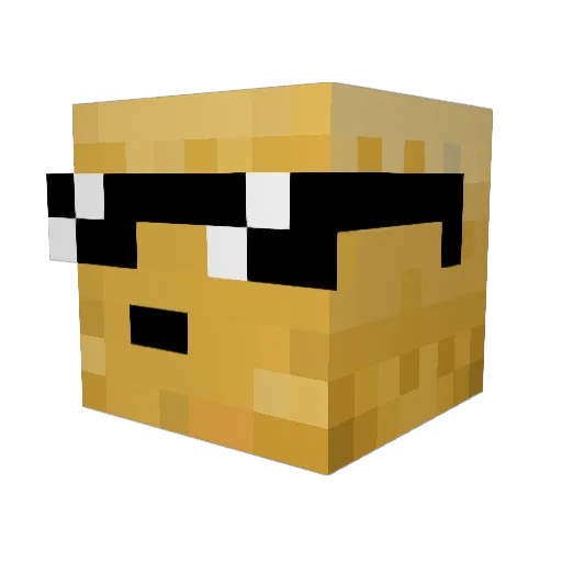 potetplayzzz Minecraft avatar head, 3D render