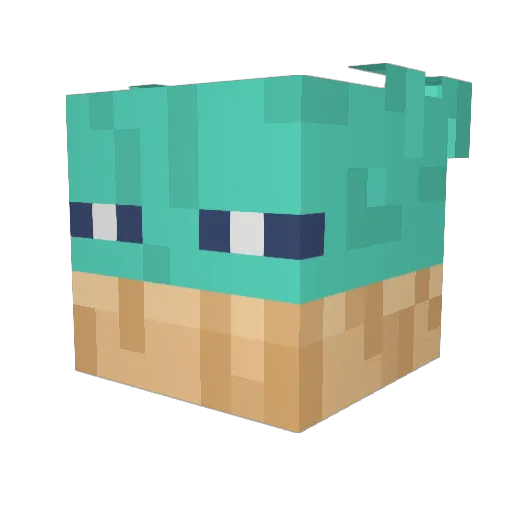 potica_ Minecraft avatar head, 3D render