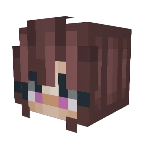 potipost Minecraft avatar head, 3D render