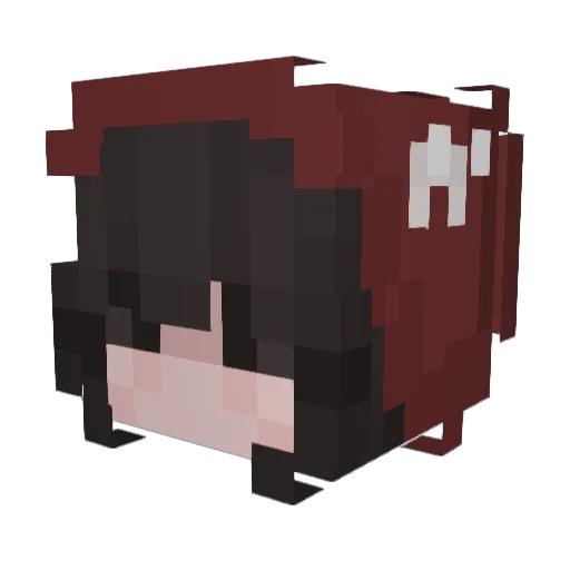 potitosensei Minecraft avatar head, 3D render