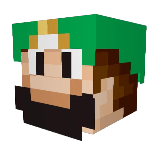 potmre Minecraft avatar head, 3D render