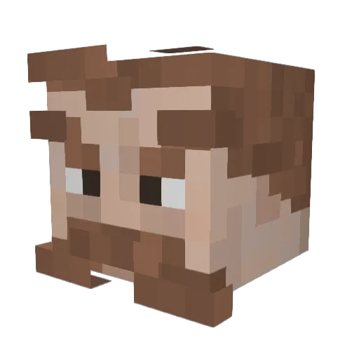 potrock_i Minecraft avatar head, 3D render