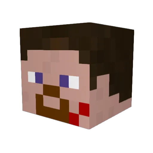 potshot25 Minecraft avatar head, 3D render