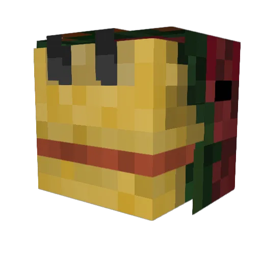 pottedplant_ Minecraft avatar head, 3D render