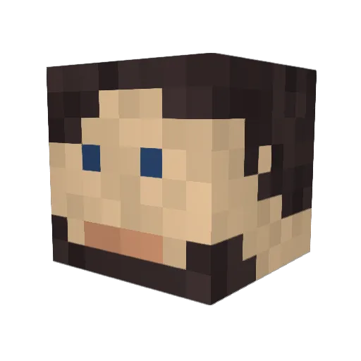 pottmus Minecraft avatar head, 3D render