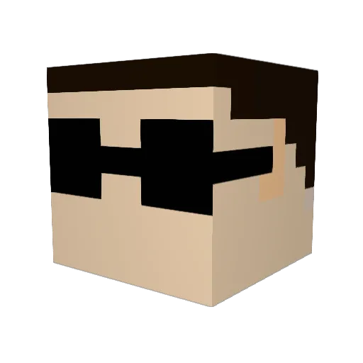 pottzr Minecraft avatar head, 3D render