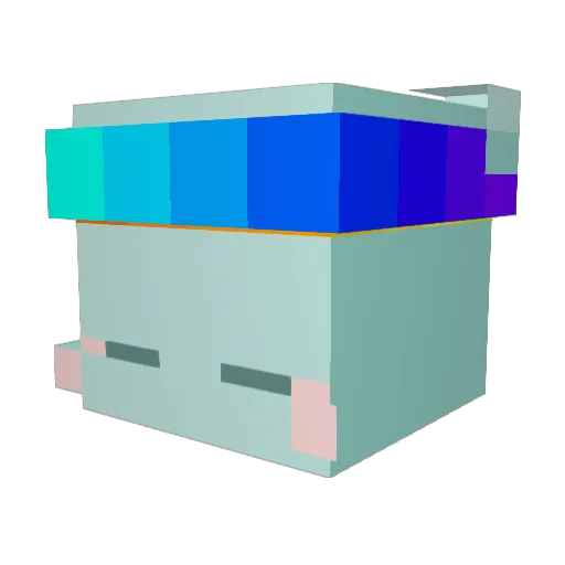 potuuuu Minecraft avatar head, 3D render