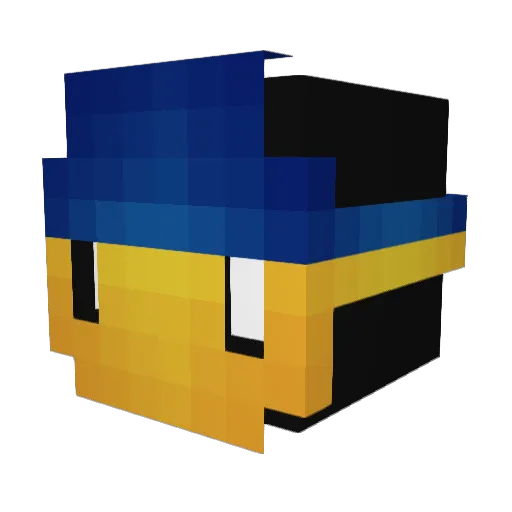 potxz Minecraft avatar head, 3D render