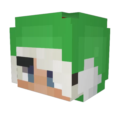 pou3321 Minecraft avatar head, 3D render