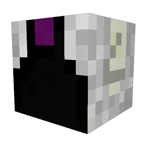 pouIetto Minecraft avatar head, 3D render