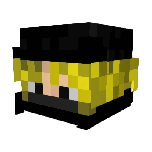 pouberry Minecraft avatar head, 3D render