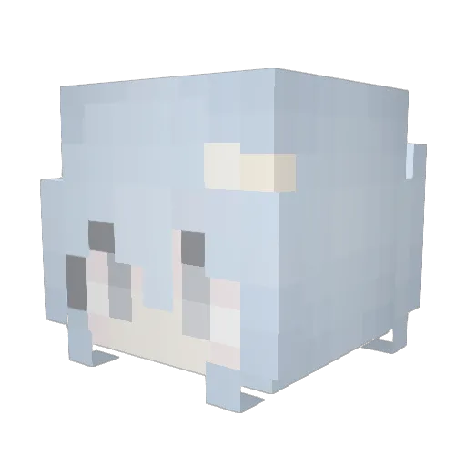 pouca Minecraft avatar head, 3D render
