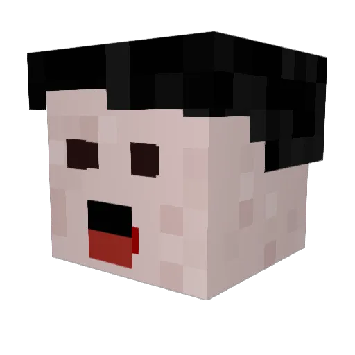 poud15 Minecraft avatar head, 3D render