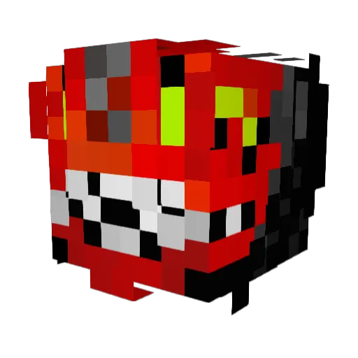 poughD8 Minecraft avatar head, 3D render