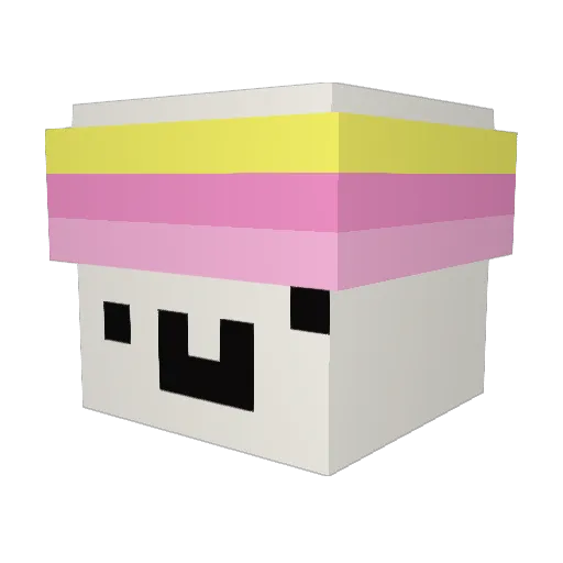 poukazkamax Minecraft avatar head, 3D render