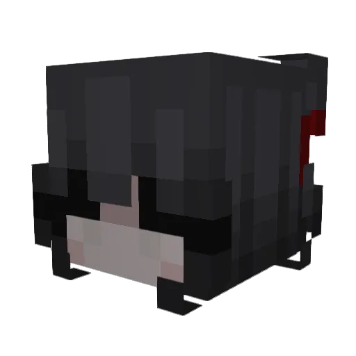poulain Minecraft avatar head, 3D render