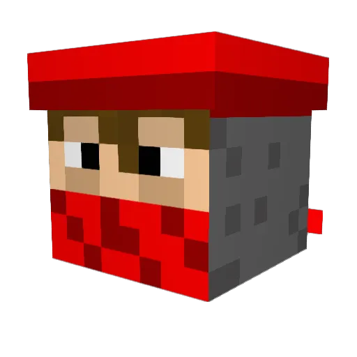 poule1997 Minecraft avatar head, 3D render