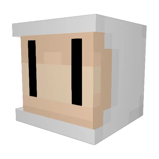 pouletk2 Minecraft avatar head, 3D render